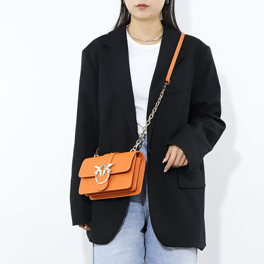 PINKO ショルダーバッグ オレンジ レザー 1P21M0-Y65Z