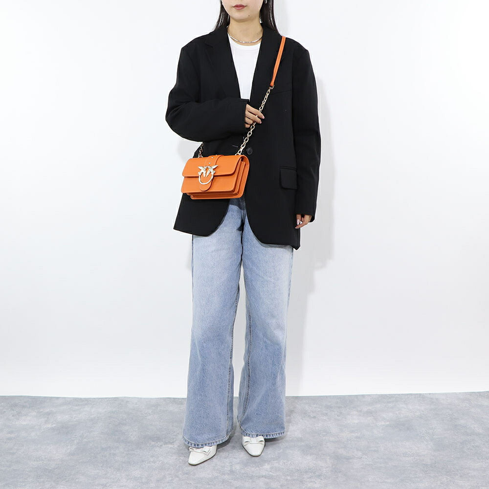 PINKO ショルダーバッグ オレンジ レザー 1P21M0-Y65Z