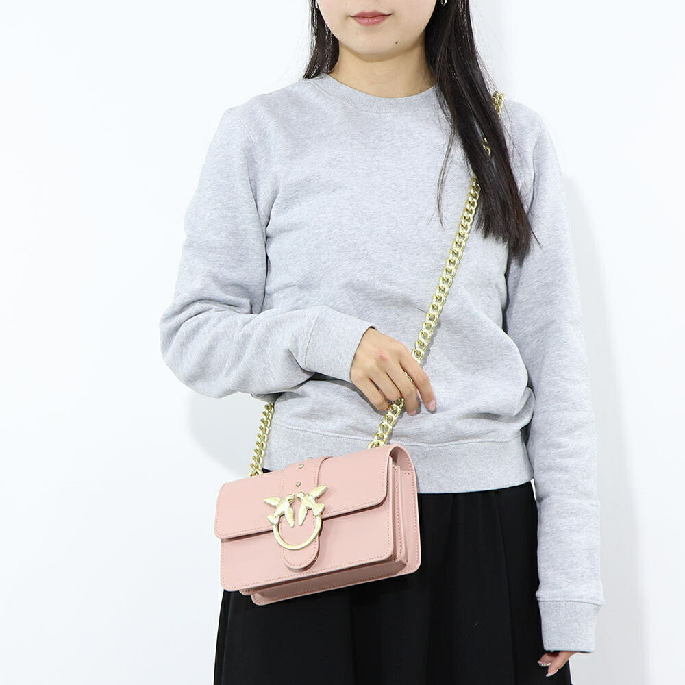 PINKO ショルダーバッグ ピンク レザー 1P21KS-Y5FF
