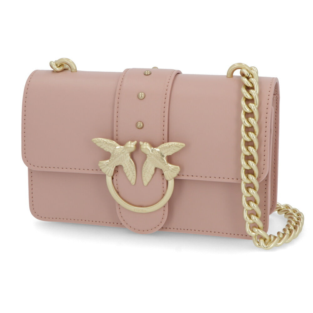 PINKO ショルダーバッグ ピンク レザー 1P21KS-Y5FF