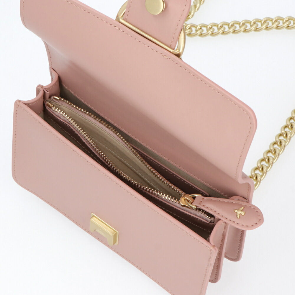 PINKO ショルダーバッグ ピンク レザー 1P21KS-Y5FF