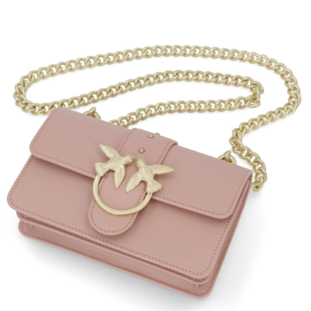 PINKO ショルダーバッグ ピンク レザー 1P21KS-Y5FF