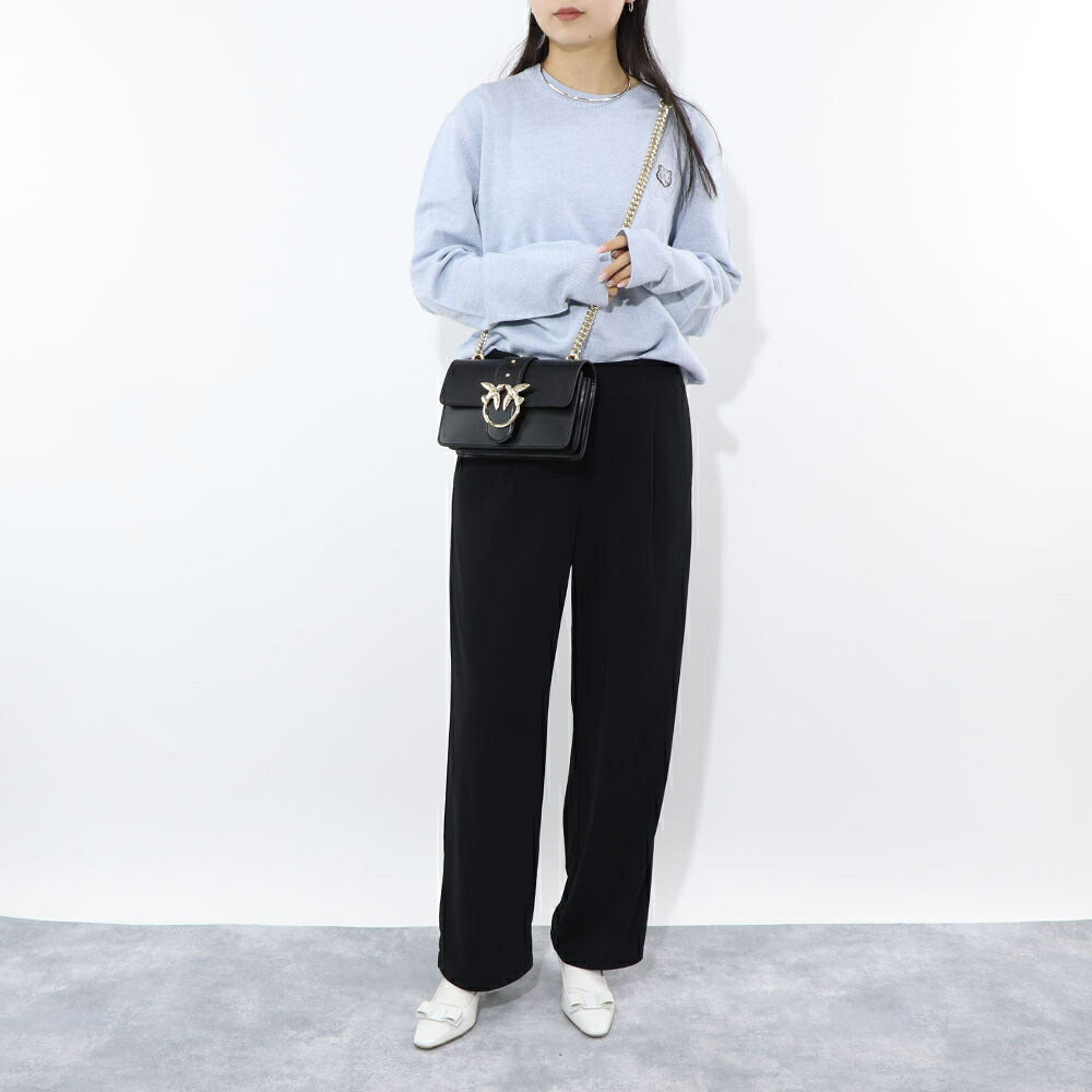 PINKO ショルダーバッグ レッド ブラック レザー 1P21R4-Y5FF