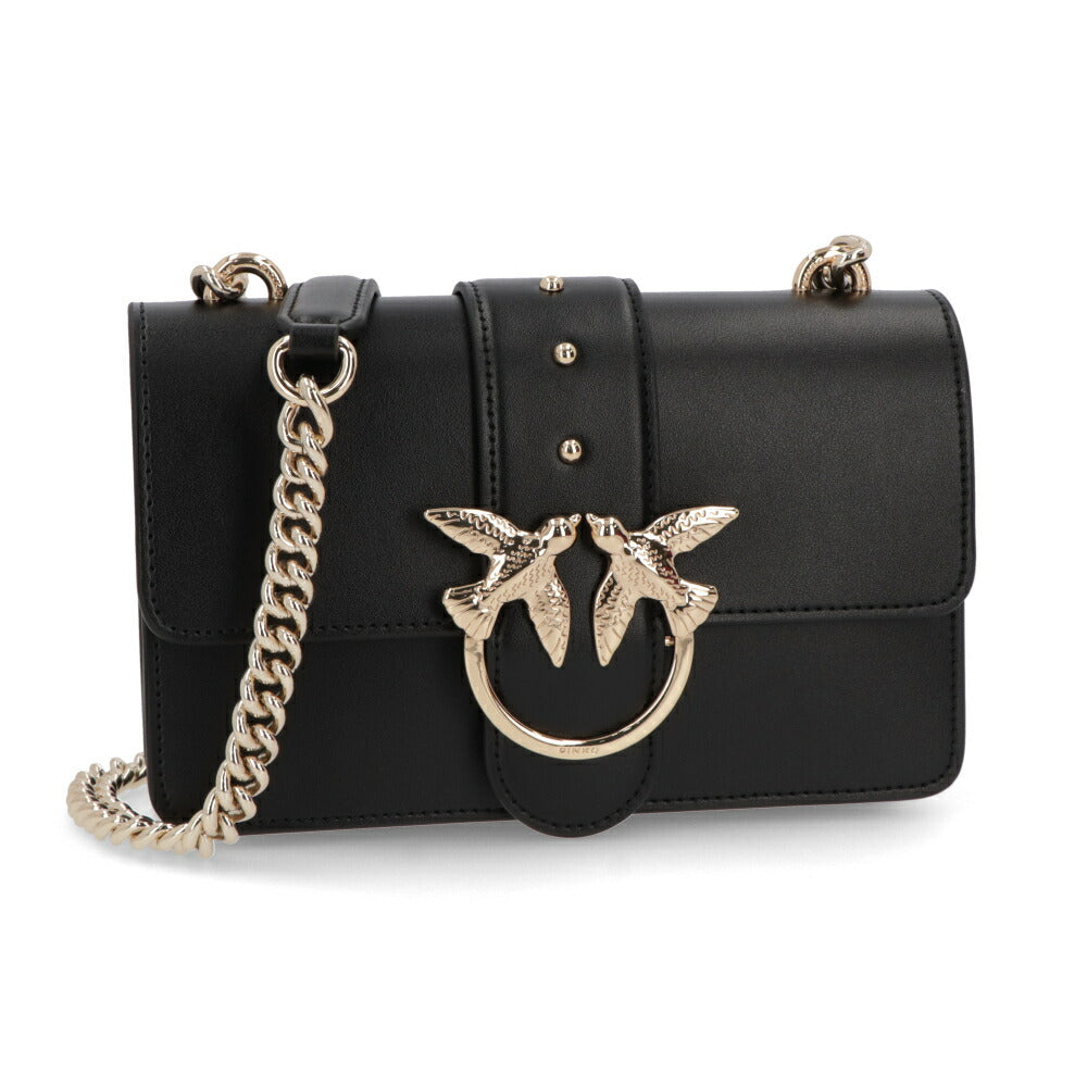 PINKO ショルダーバッグ レッド ブラック レザー 1P21R4-Y5FF