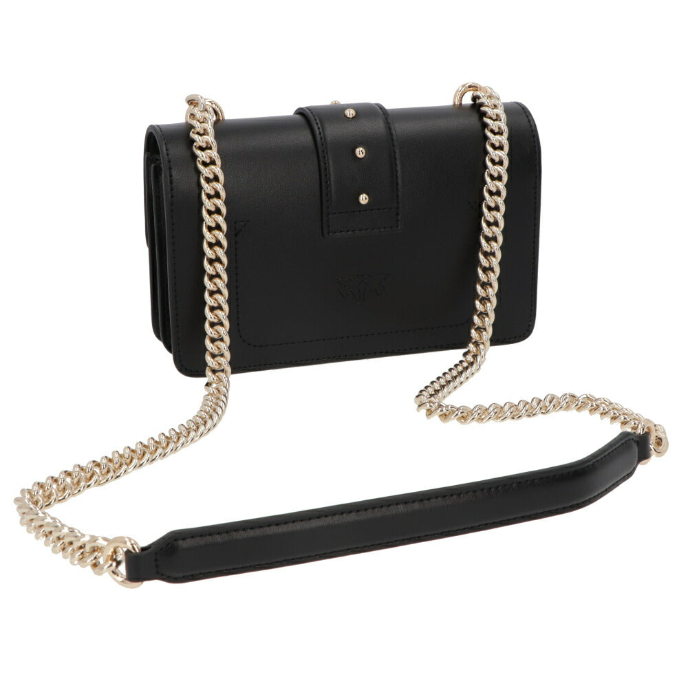 PINKO ショルダーバッグ レッド ブラック レザー 1P21R4-Y5FF