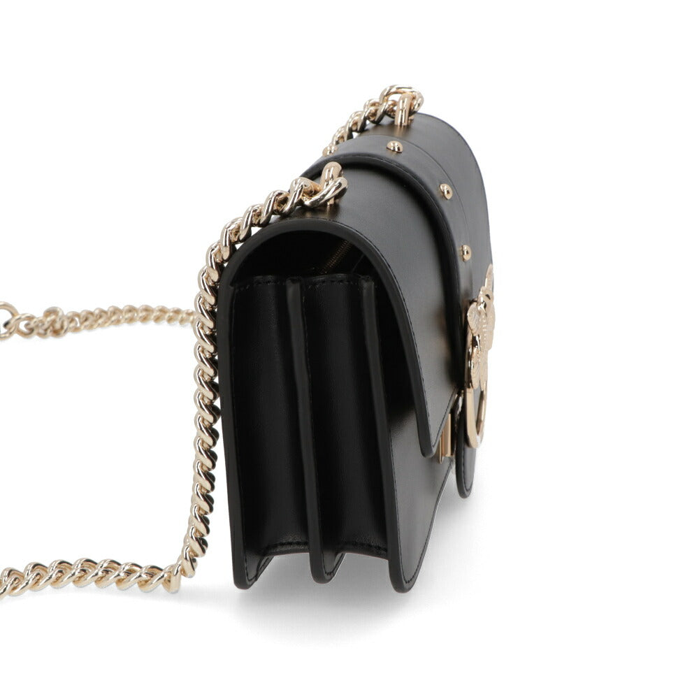 PINKO ショルダーバッグ レッド ブラック レザー 1P21R4-Y5FF