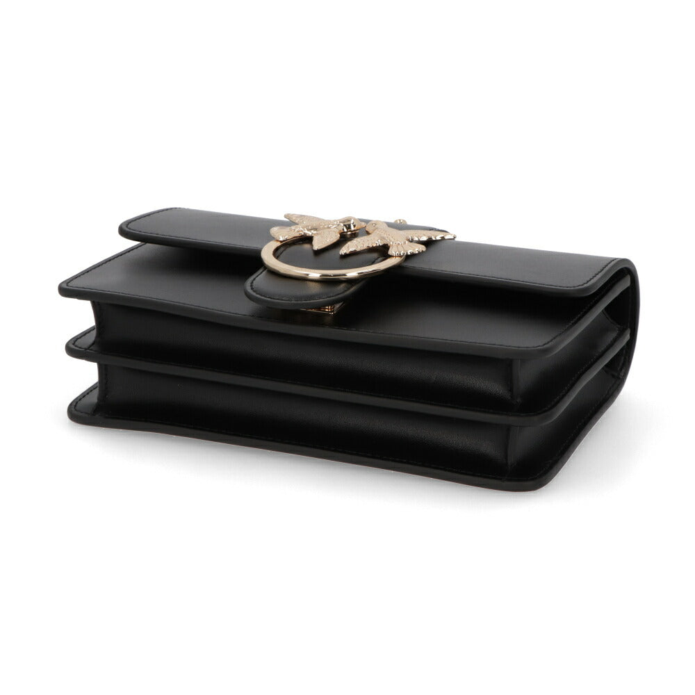 PINKO ショルダーバッグ レッド ブラック レザー 1P21R4-Y5FF