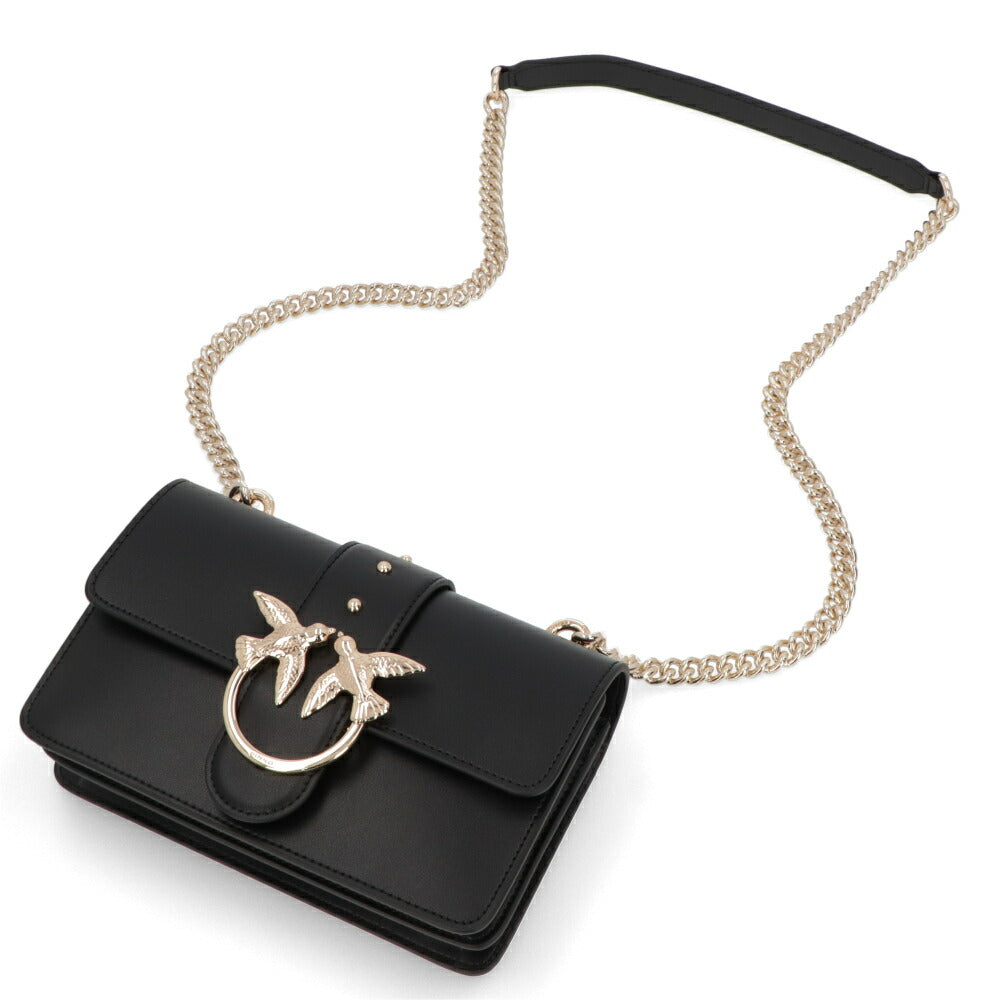 PINKO ショルダーバッグ レッド ブラック レザー 1P21R4-Y5FF