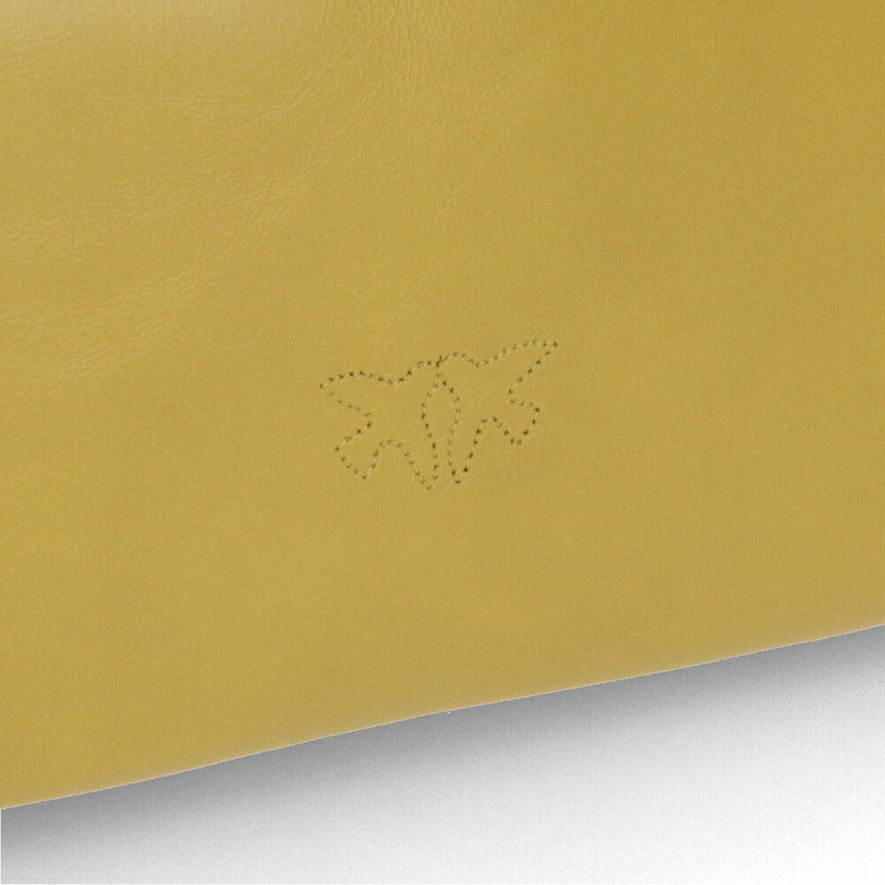 PINKO ショルダーバッグ オレンジ イエロー レザー キルティング 1P21ND-Y66H