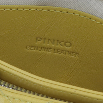 PINKO ショルダーバッグ オレンジ イエロー レザー キルティング 1P21ND-Y66H