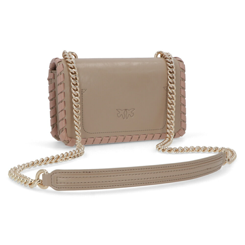 PINKO ショルダーバッグ ベージュ レザー 1P21MG-Y5GB