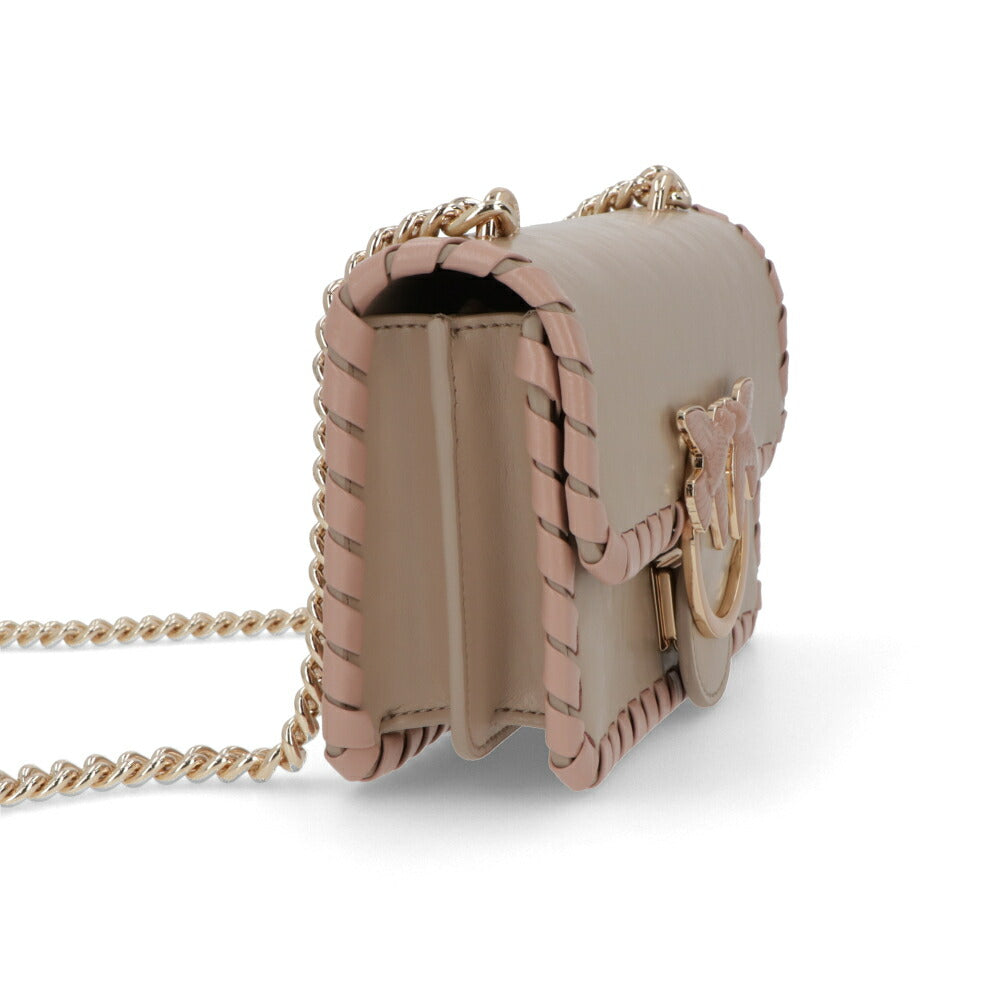 PINKO ショルダーバッグ ベージュ レザー 1P21MG-Y5GB