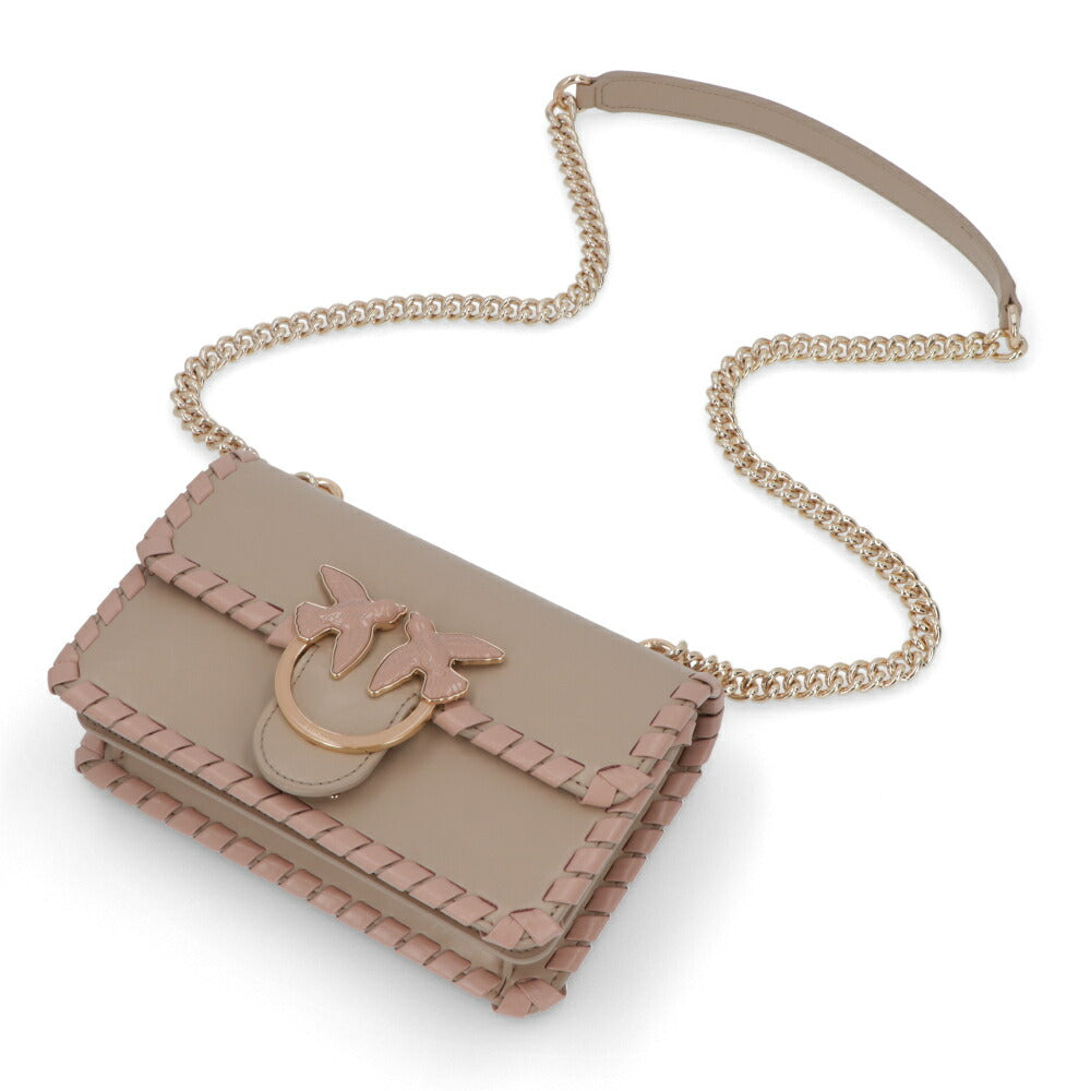PINKO ショルダーバッグ ベージュ レザー 1P21MG-Y5GB