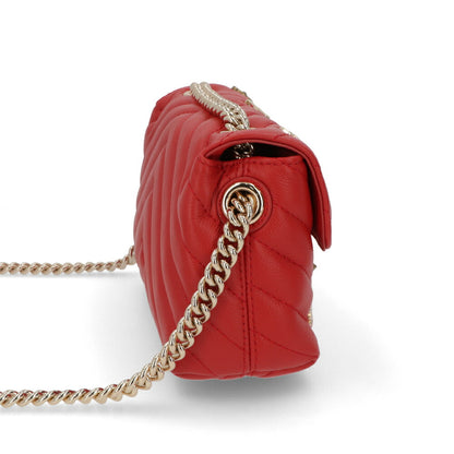 PINKO ショルダーバッグ レッド ブラック レザー スタッズ 1P21PY-Y67B