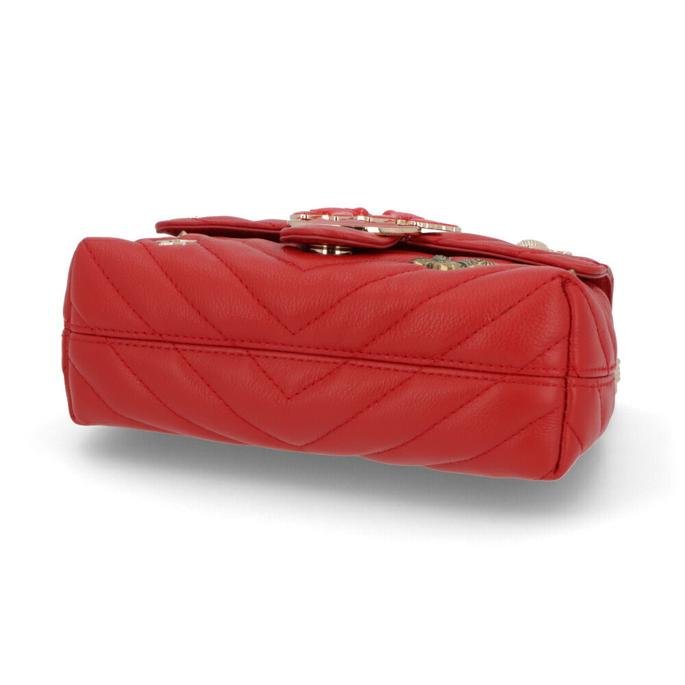 PINKO ショルダーバッグ レッド ブラック レザー スタッズ 1P21PY-Y67B