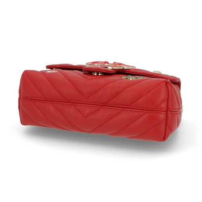 PINKO ショルダーバッグ レッド ブラック レザー スタッズ 1P21PY-Y67B