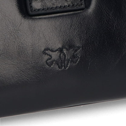 PINKO ショルダーバッグ ネイビー レザー キルティング 1P21UT-Y6MB