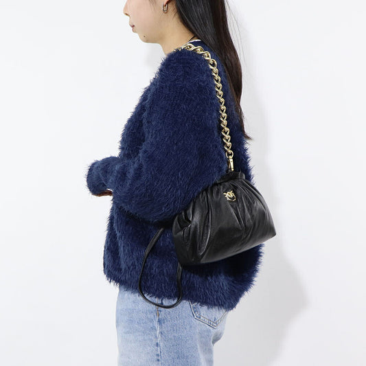 PINKO ショルダーバッグ ブラック レザー 1P22BG-Y7FQ