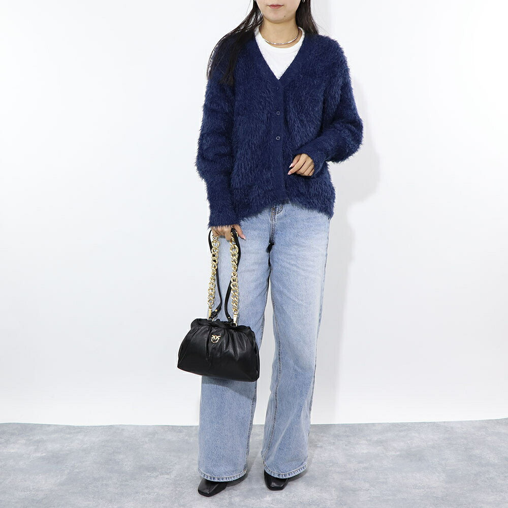 PINKO ショルダーバッグ ブラック レザー 1P22BG-Y7FQ