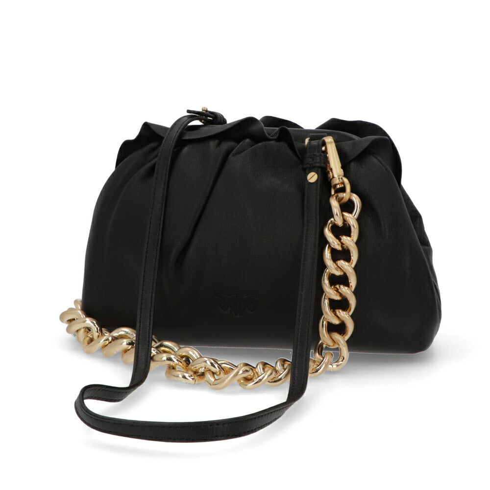 PINKO ショルダーバッグ ブラック レザー 1P22BG-Y7FQ