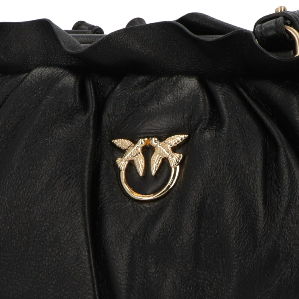 PINKO ショルダーバッグ ブラック レザー 1P22BG-Y7FQ