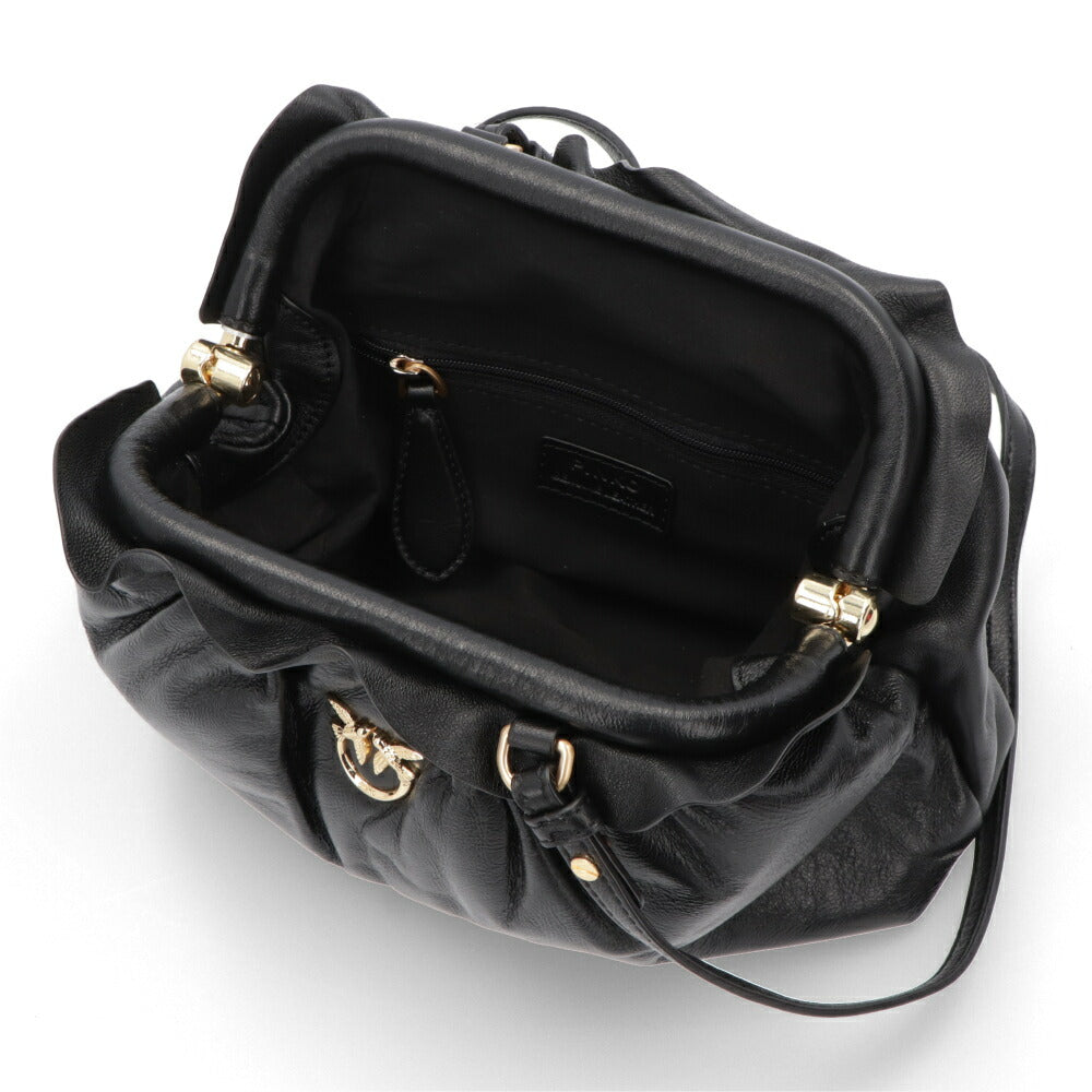 PINKO ショルダーバッグ ブラック レザー 1P22BG-Y7FQ