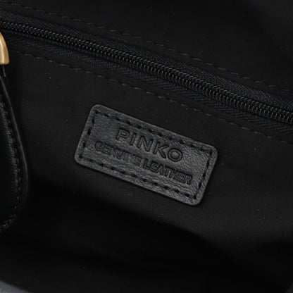 PINKO ショルダーバッグ ブラック レザー 1P22BG-Y7FQ