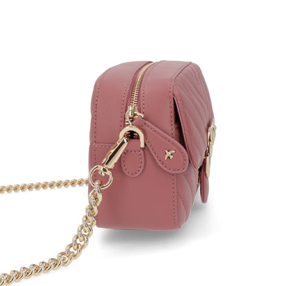 PINKO ショルダーバッグ ピンク レザー キルティング 1P21QY-Y677