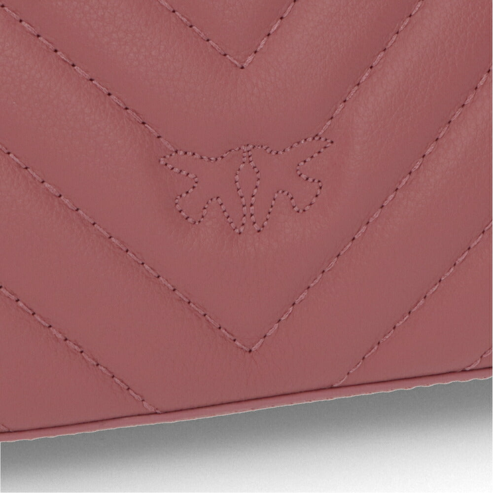 PINKO ショルダーバッグ ピンク レザー キルティング 1P21QY-Y677