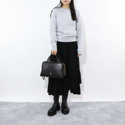 PINKO ハンドバッグ ブラック レザー ショルダーバッグ 1P22GJ-Y6XT
