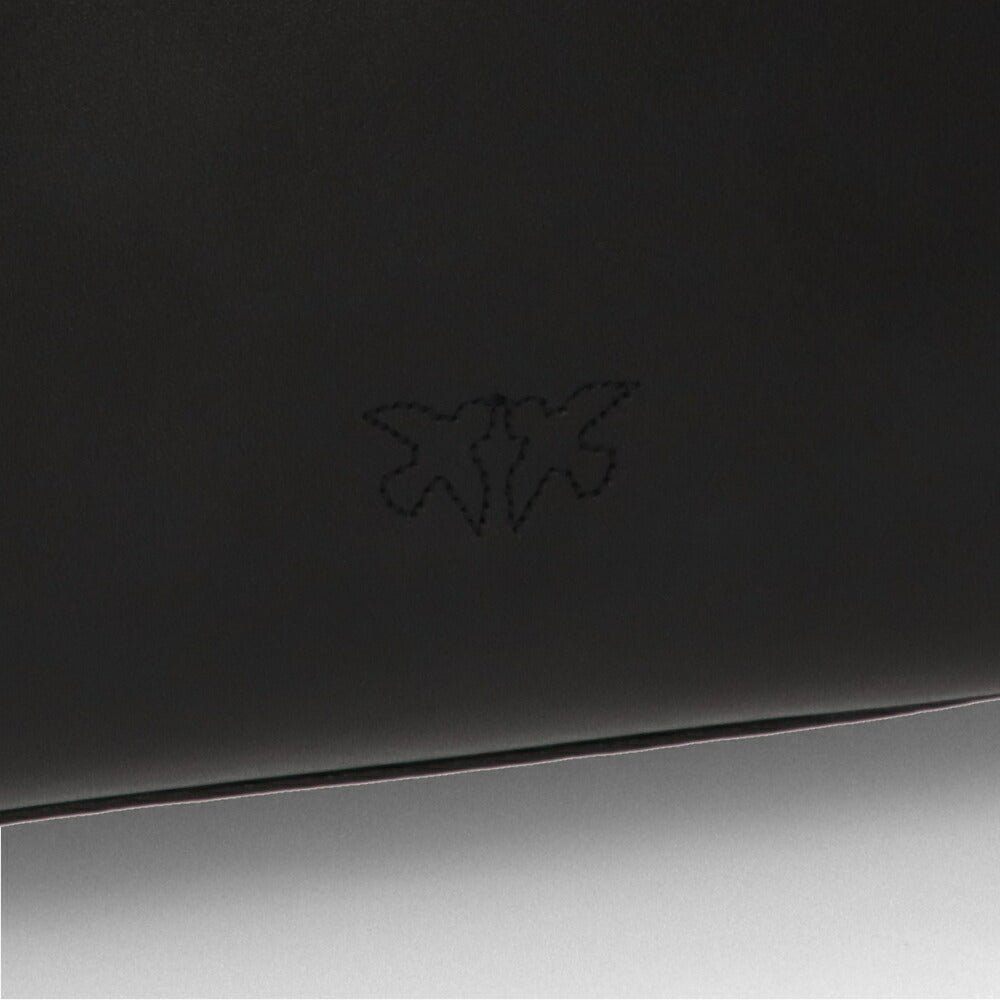 PINKO ハンドバッグ ブラック レザー ショルダーバッグ 1P22GJ-Y6XT