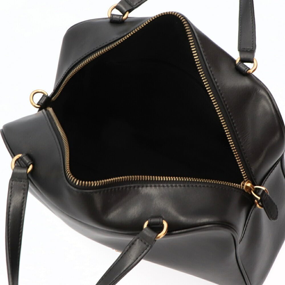 PINKO ハンドバッグ ブラック レザー ショルダーバッグ 1P22GJ-Y6XT