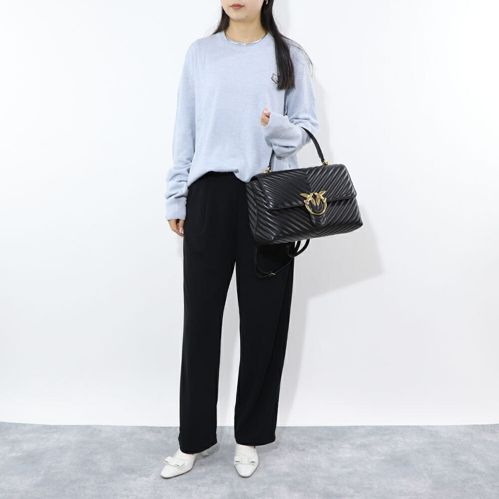 PINKO ハンドバッグ ブラウン ブラック キルティング ショルダーバッグ 100042-A0GK