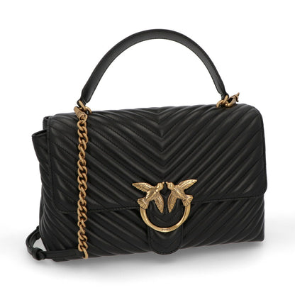 PINKO ハンドバッグ ブラウン ブラック キルティング ショルダーバッグ 100042-A0GK