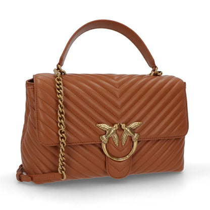 PINKO ハンドバッグ ブラウン ブラック キルティング ショルダーバッグ 100042-A0GK