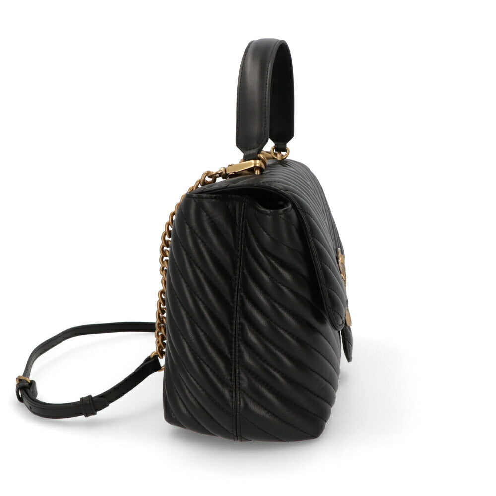 PINKO ハンドバッグ ブラウン ブラック キルティング ショルダーバッグ 100042-A0GK