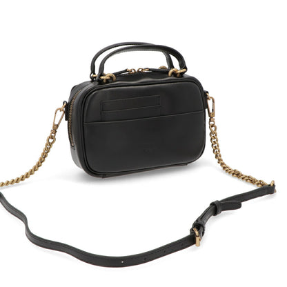 PINKO ハンドバッグ ブラウン ブラック レザー ショルダーバッグ 1P22AJ-Y6XT