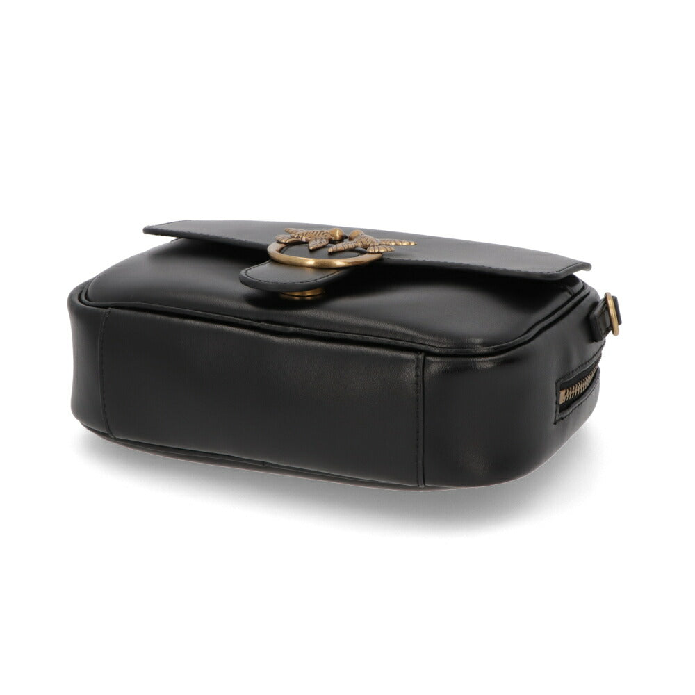 PINKO ハンドバッグ ブラウン ブラック レザー ショルダーバッグ 1P22AJ-Y6XT