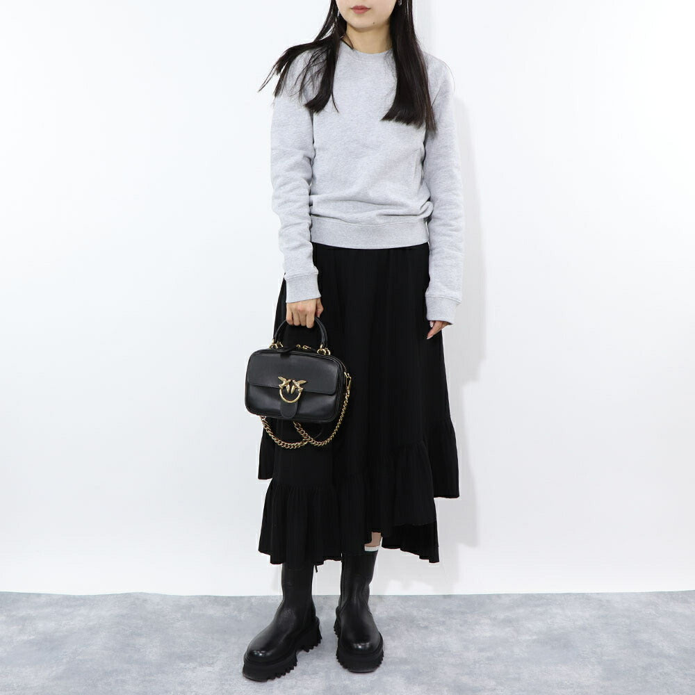 PINKO ハンドバッグ ブラック レザー ショルダーバッグ 1P21UD-Y6JC