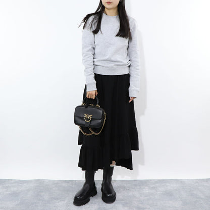 PINKO ハンドバッグ ブラック レザー ショルダーバッグ 1P21UD-Y6JC