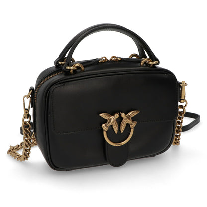 PINKO ハンドバッグ ブラック レザー ショルダーバッグ 1P21UD-Y6JC