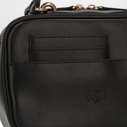 PINKO ハンドバッグ ブラック レザー ショルダーバッグ 1P21UD-Y6JC