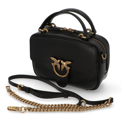 PINKO ハンドバッグ ブラック レザー ショルダーバッグ 1P21UD-Y6JC