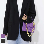PINKO ハンドバッグ パープル ブラック レザー チェーン ショルダーバッグ 1P22AQ-Y7GK