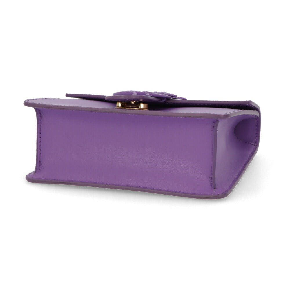 PINKO ハンドバッグ パープル ブラック レザー チェーン ショルダーバッグ 1P22AQ-Y7GK