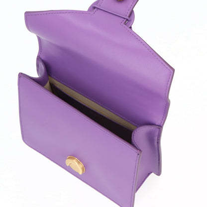 PINKO ハンドバッグ パープル ブラック レザー チェーン ショルダーバッグ 1P22AQ-Y7GK