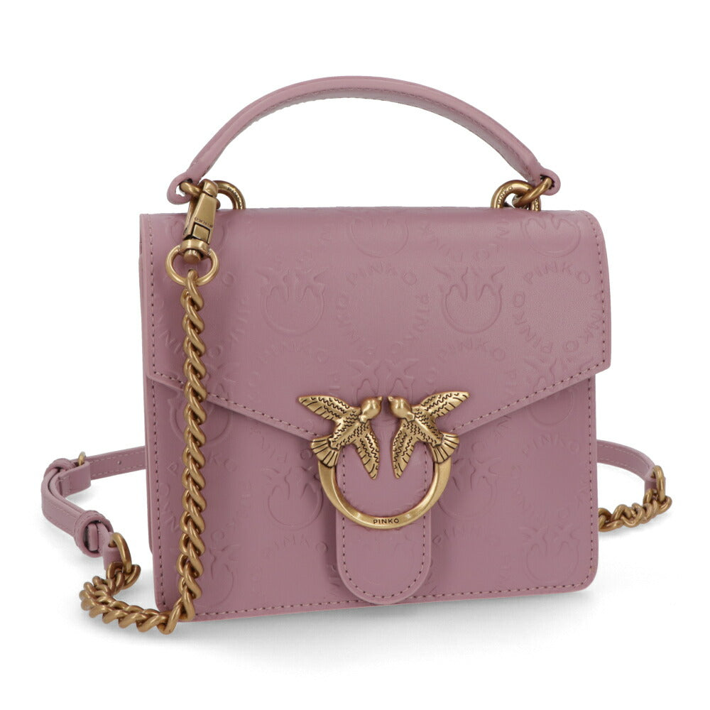 PINKO ハンドバッグ ピンク パープル レザー ショルダーバッグ 1P22VP-A042