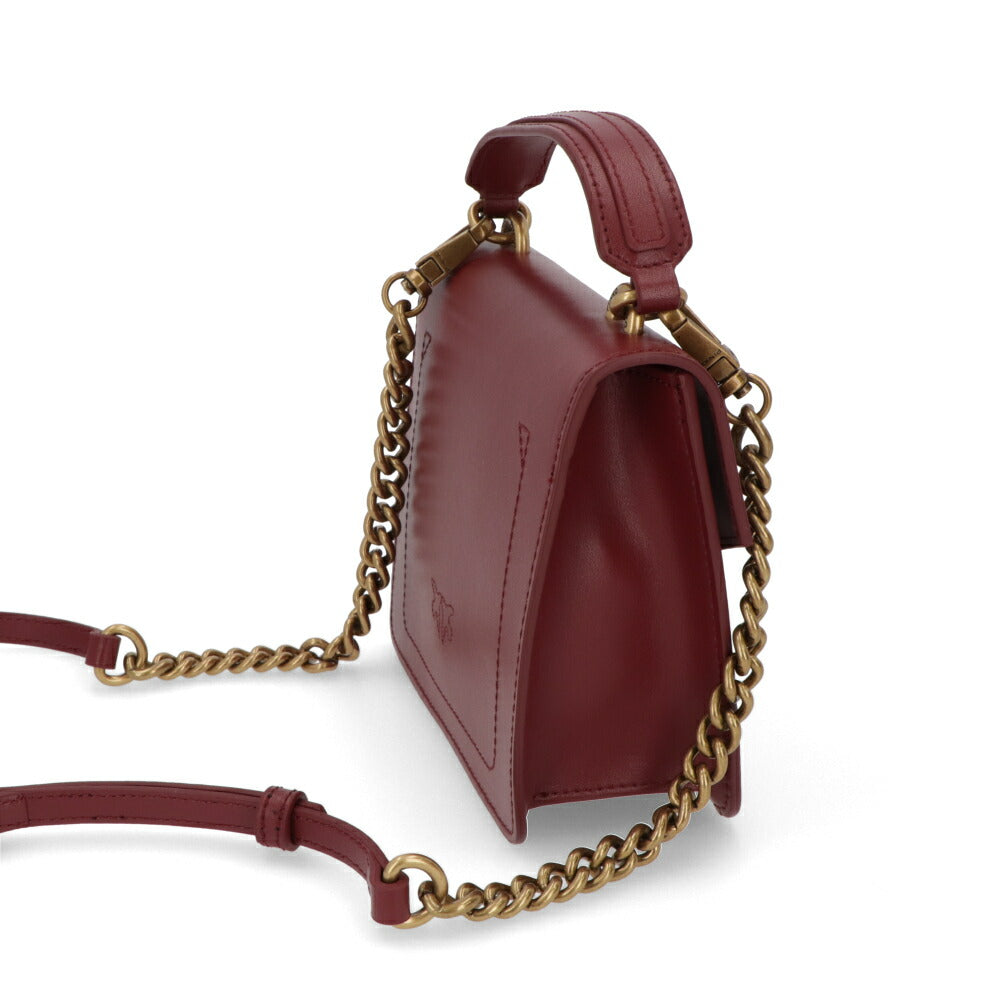 PINKO ハンドバッグ レッド レザー ショルダーバッグ 1P22AK-Y6XT