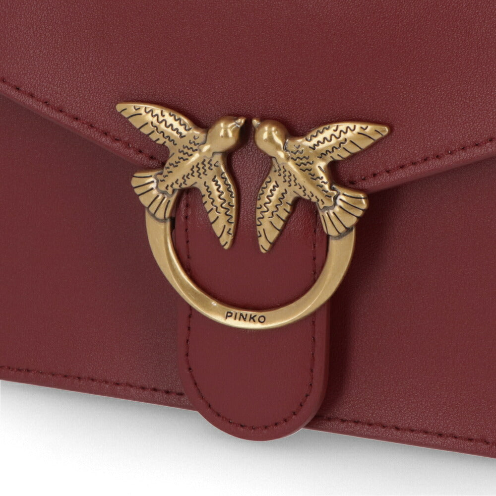PINKO ハンドバッグ レッド レザー ショルダーバッグ 1P22AK-Y6XT