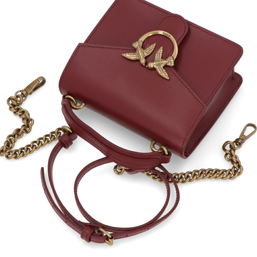 PINKO ハンドバッグ レッド レザー ショルダーバッグ 1P22AK-Y6XT